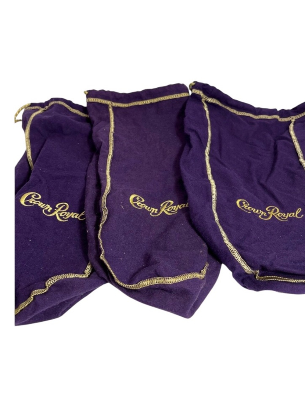 Lot of 3 Purple Crown Royal Bags. Approx 12.5” long.